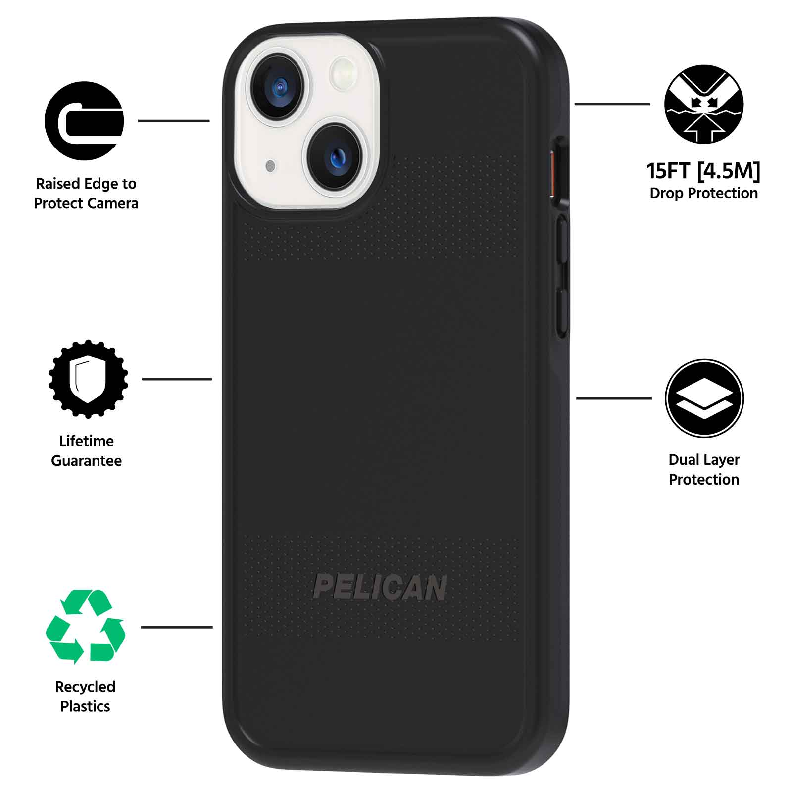 Pelican Protector (Black) - iPhone 13 Pro: Black