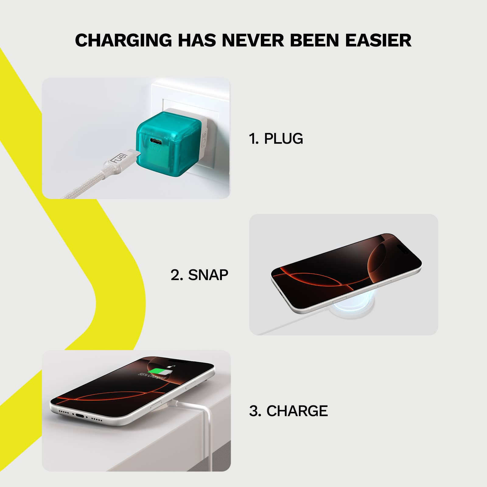 FUEL Wireless Charger for MagSafe - Wireless Charger: White