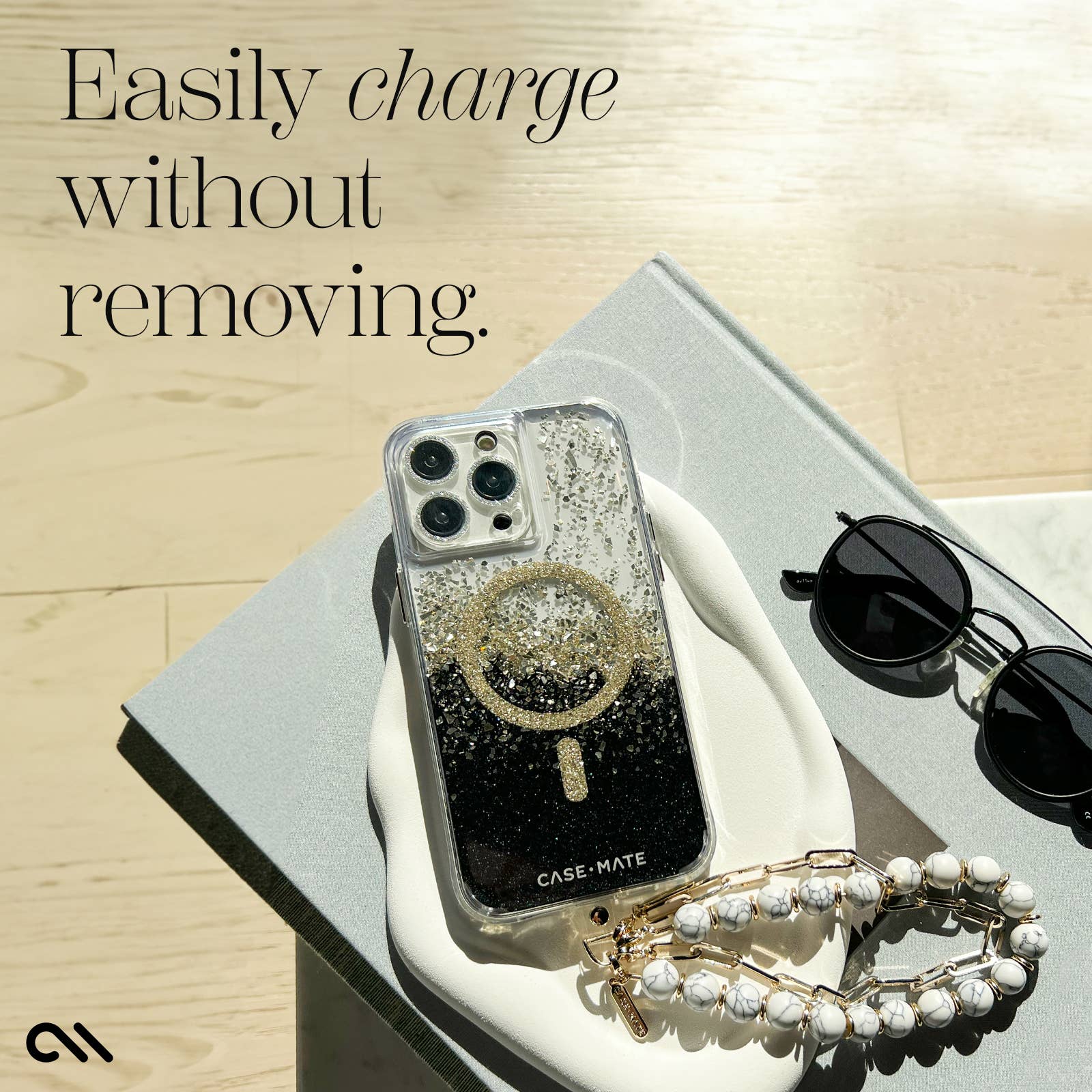 Chunky Chain Phone Wristlet (Gold): Gold