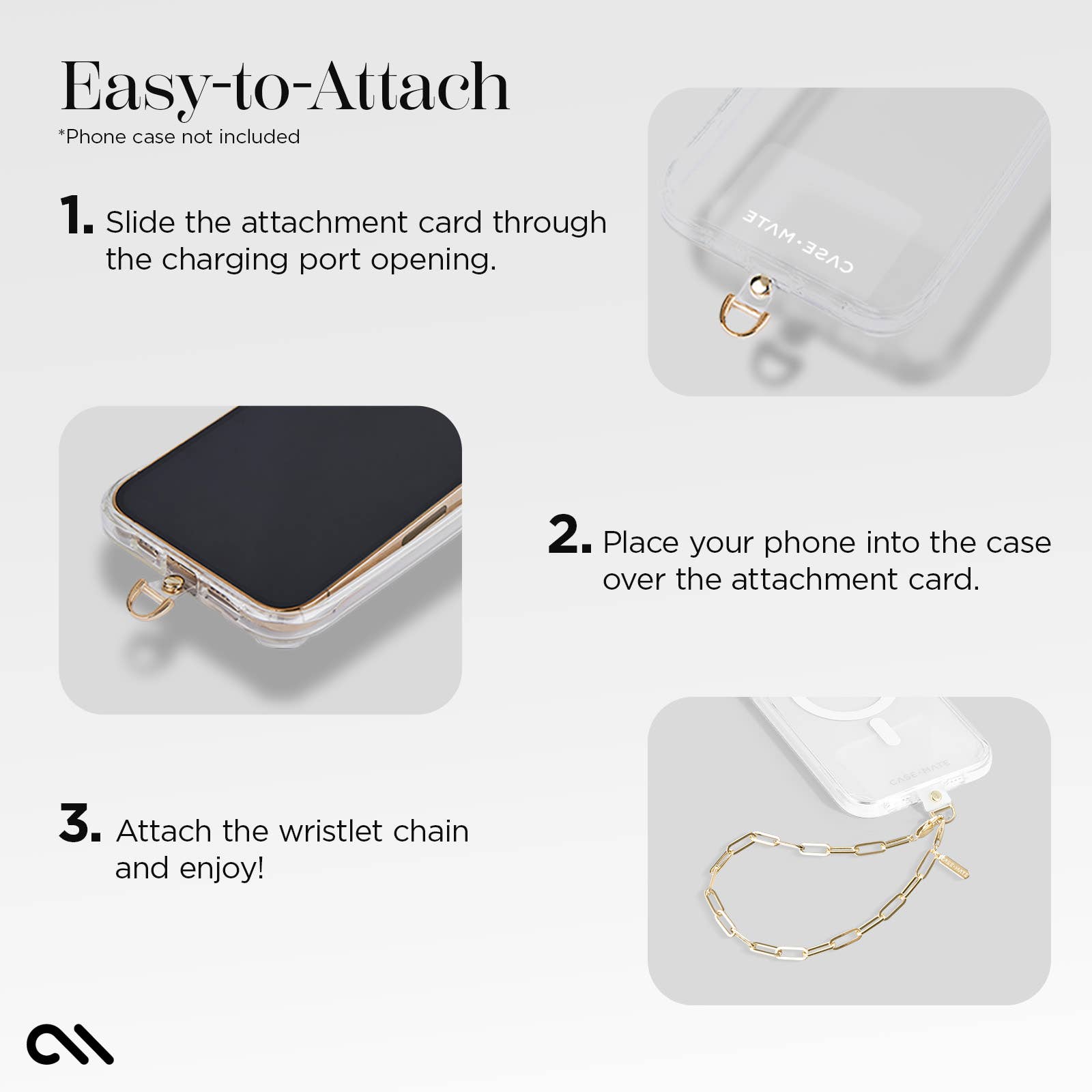 Chunky Chain Phone Wristlet (Gold): Gold