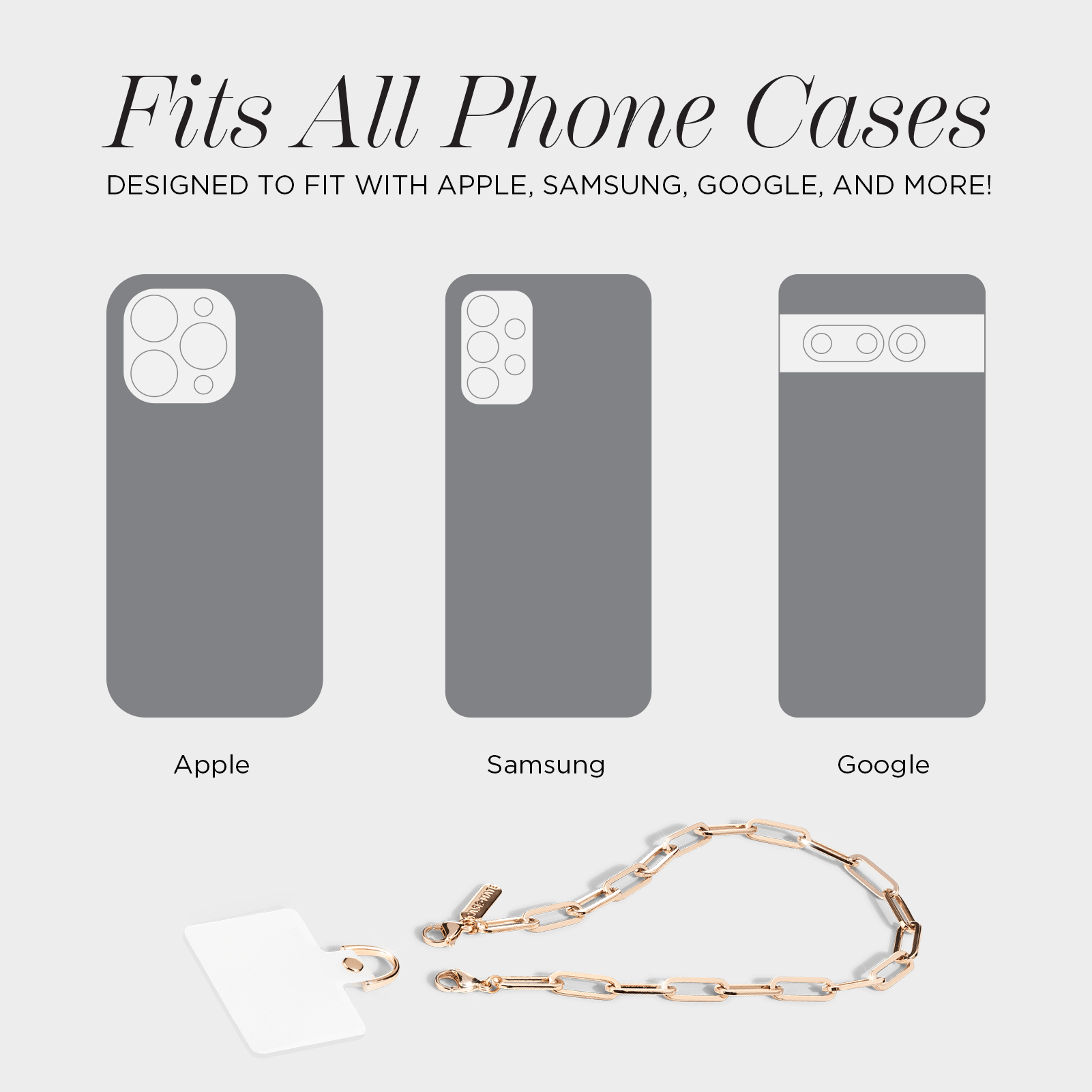 Dainty Gold Chain Phone Charm: Dainty Gold