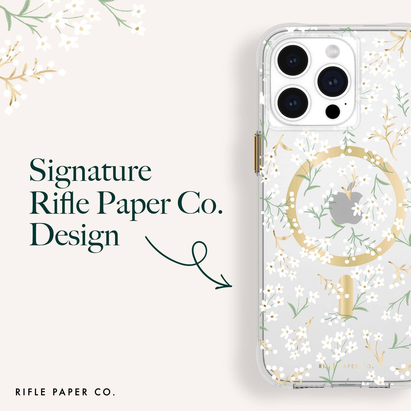 Rifle Paper Co. Petite Fleurs MagSafe - iPhone 15 Pro Max: Petite Fleurs