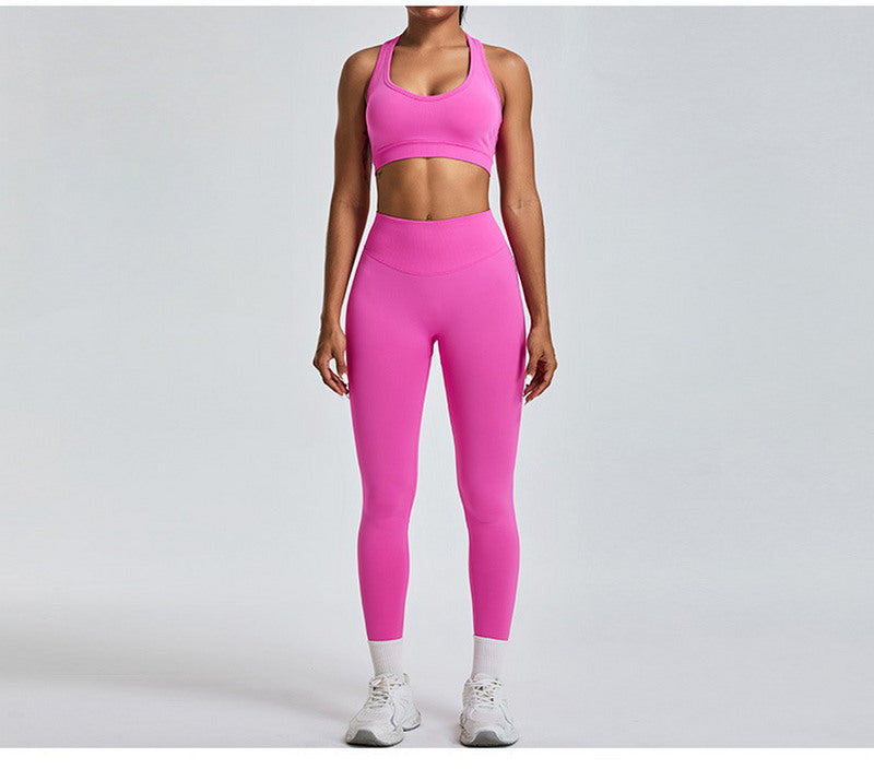 Yoga Sports Top and Leggings Set