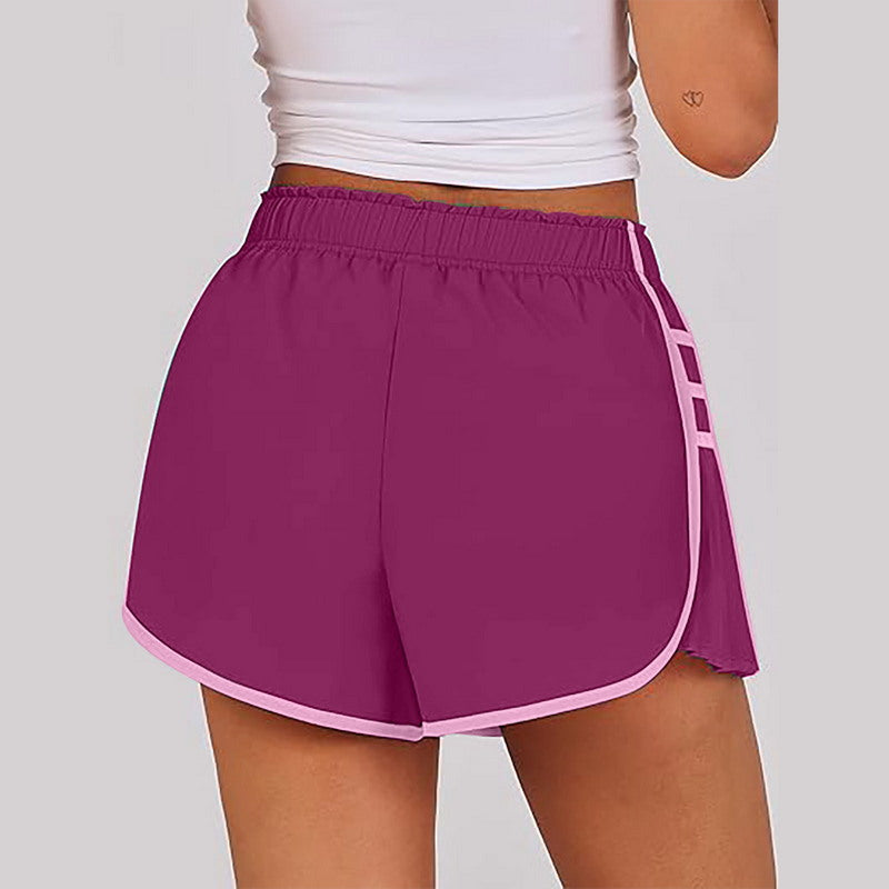 Modern Active High Waist Pleated Sports Shorts