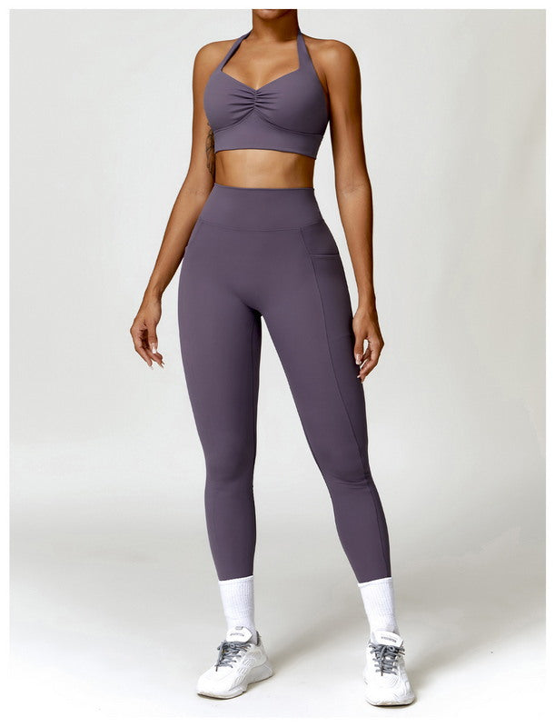 Modern Active Seamless 2-Piece Leggings with Pocket  Activewear Set