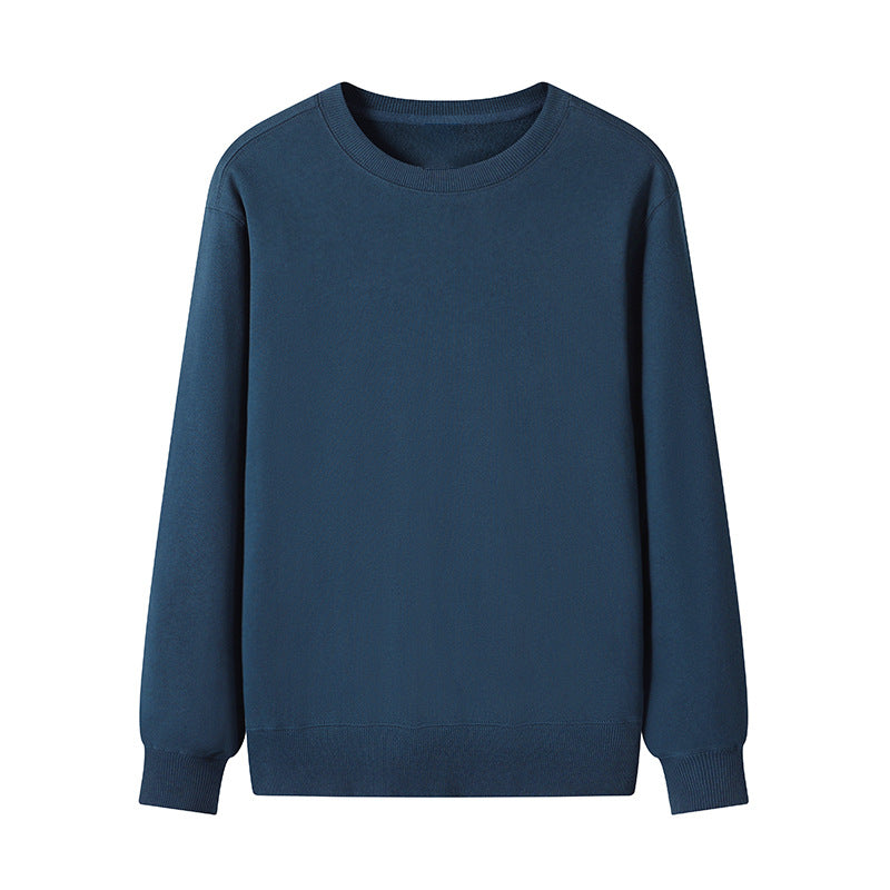 Solid Color 100% Cotton Crewneck Pullover