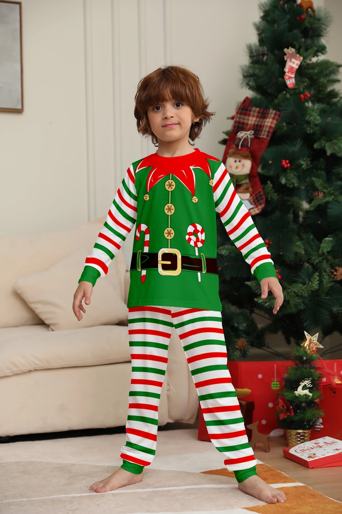 Matching Elf Cozy and Festive Christmas Pajamas for the Whole Family