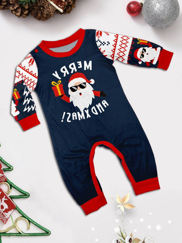 Matching Merry Christmas Santa Print Cozy and Festive Christmas Pajamas for the Whole Family