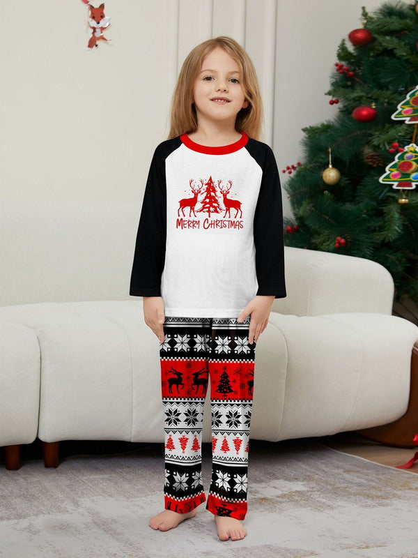 Matching Merry Christmas Reindeer Print Cozy and Festive Christmas Pajamas for the Whole Family