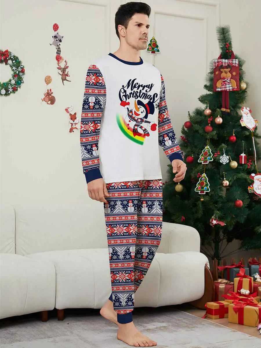 Matching Snowman Cozy and Festive Christmas Pajamas for the Whole Family