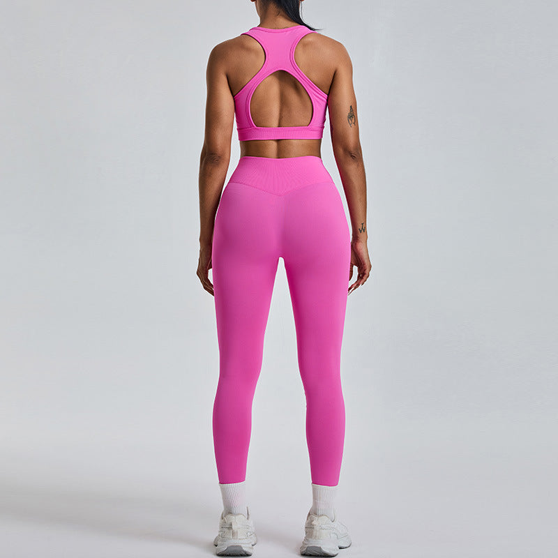 Yoga Sports Top and Leggings Set