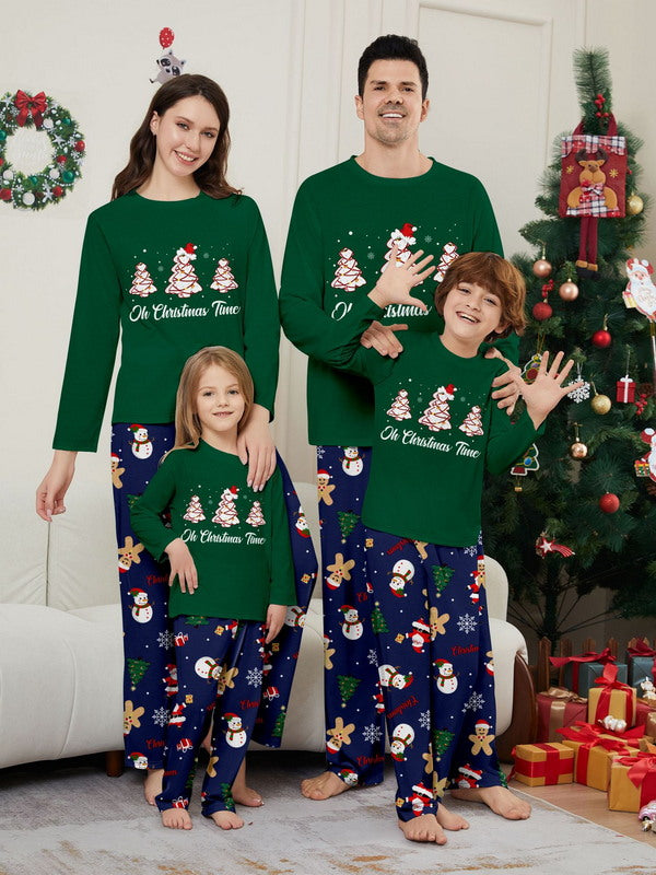 Matching Merry Christmas Trees Print Cozy and Festive Christmas Pajamas for the Whole Family