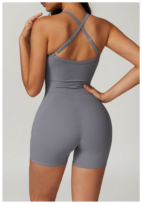 Modern Active Quick Dry Active Romper With Pockets