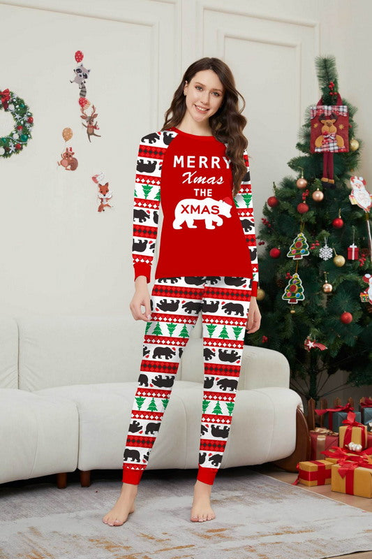 Matching Merry Christmas Print Cozy and Festive Christmas Pajamas for the Whole Family