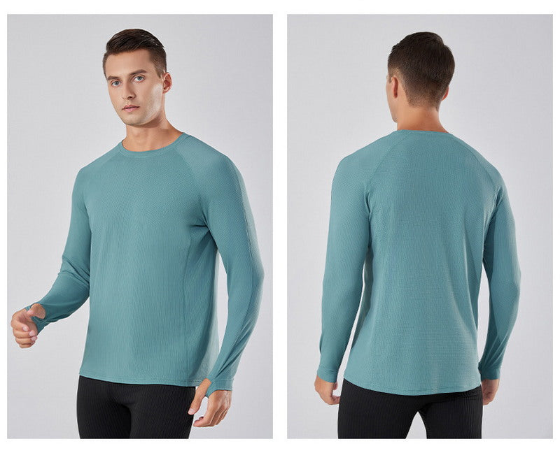 Men’s Plain Quick Dry Long Sleeve Running Shirt