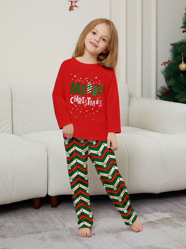 Matching Merry Christmas Print Cozy and Festive Christmas Pajamas for the Whole Family