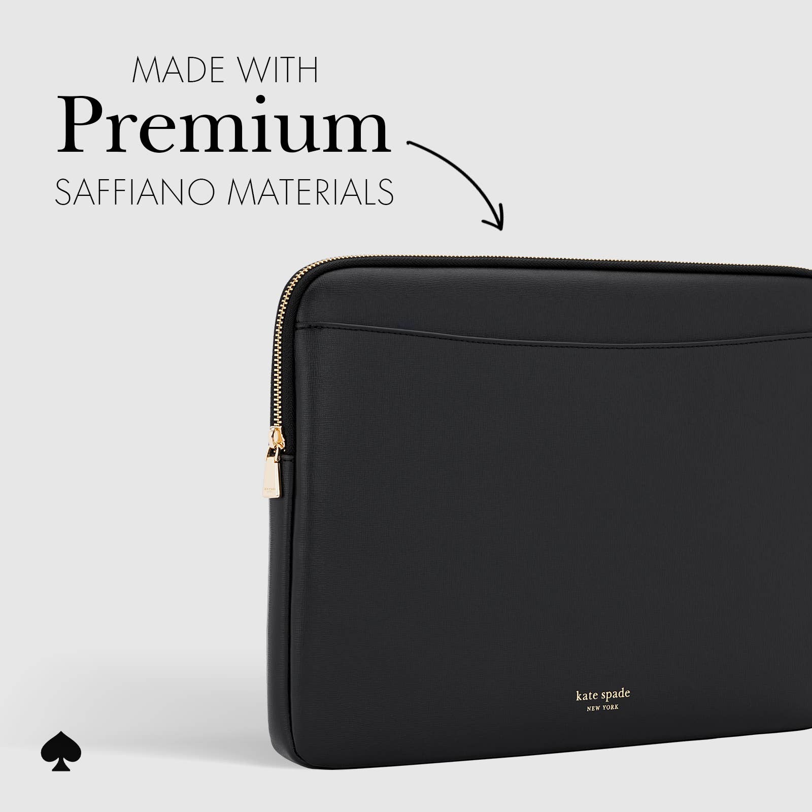Kate spade new york Laptop Sleeve 14" Black Saffiano: Black