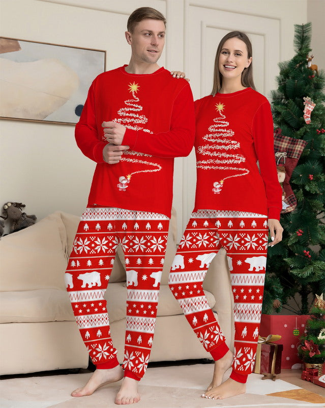 Matching Merry Christmas Tree Print Cozy and Festive Christmas Pajamas for the Whole Family