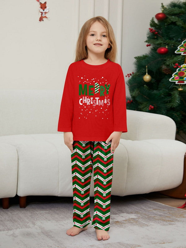 Matching Merry Christmas Print Cozy and Festive Christmas Pajamas for the Whole Family