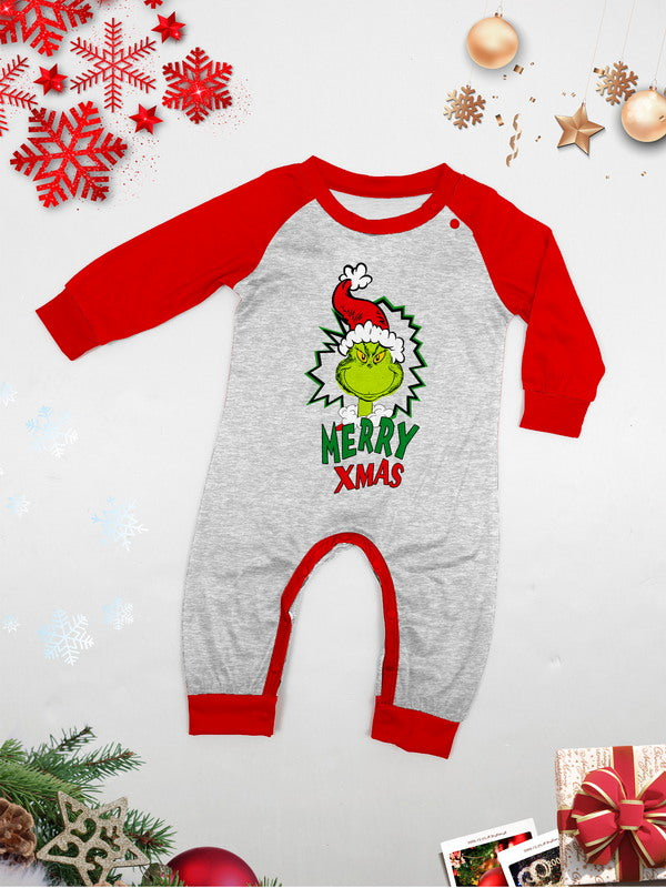 Matching Merry Christmas Grinch Print Cozy and Festive Christmas Pajamas for the Whole Family