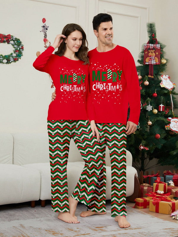 Matching Merry Christmas Print Cozy and Festive Christmas Pajamas for the Whole Family