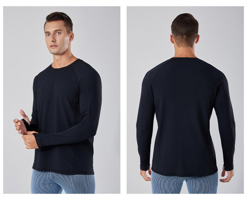 Men’s Plain Quick Dry Long Sleeve Running Shirt