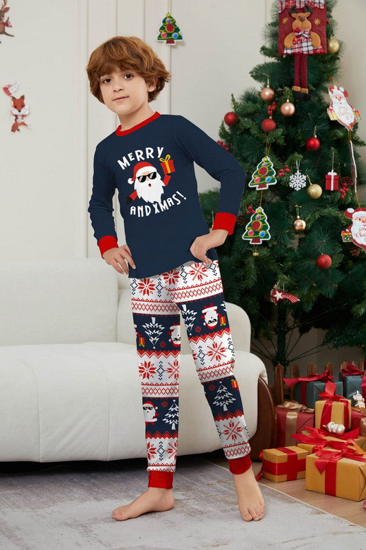 Matching Merry Christmas Santa Print Cozy and Festive Christmas Pajamas for the Whole Family