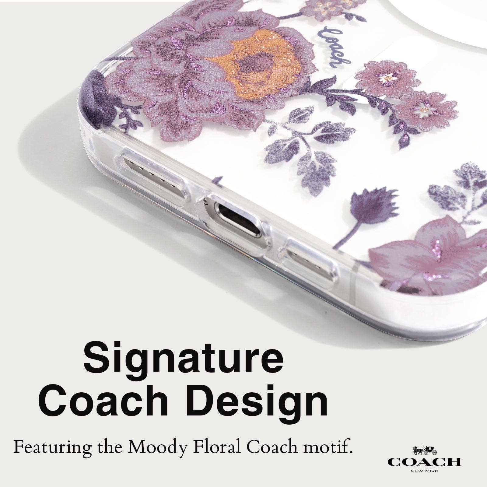 Coach Moody Floral MagSafe - iPhone 15 / 14 / 13: Moody Floral