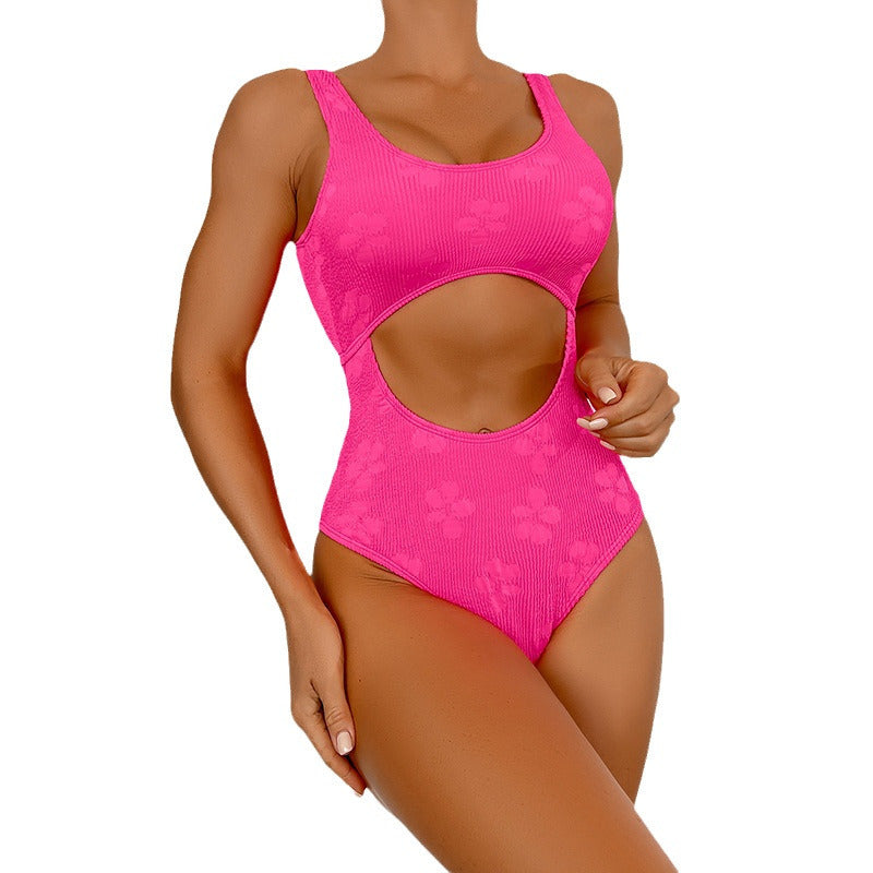 Modern Active Pink Cut-Out One Piece Swimwear