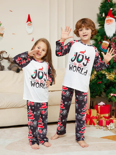 Matching Joy to the World Cozy and Festive Christmas Pajamas for the Whole Family