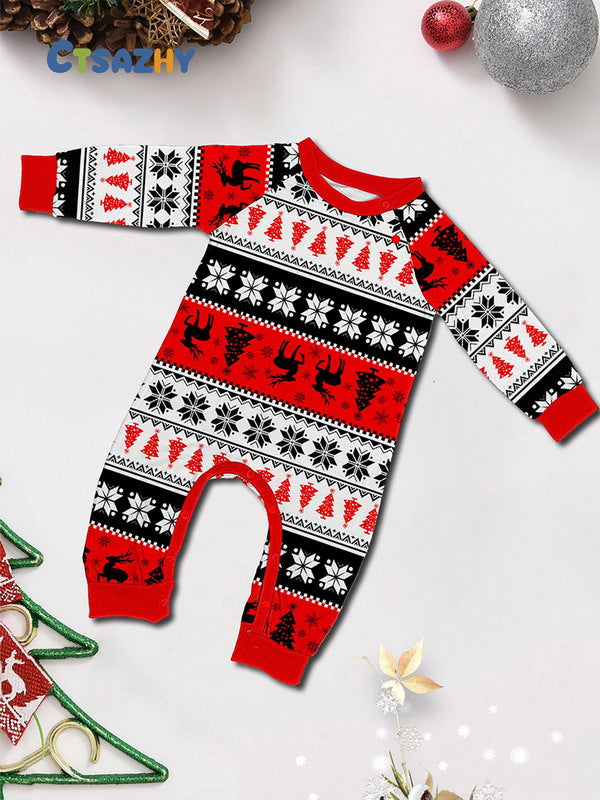 Matching Merry Christmas Reindeer Print Cozy and Festive Christmas Pajamas for the Whole Family