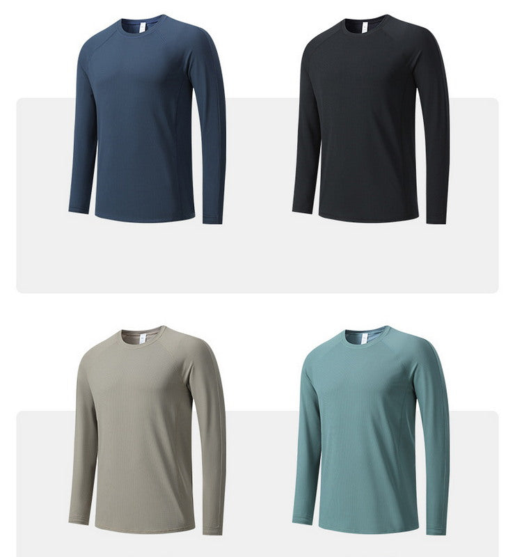 Men’s Plain Quick Dry Long Sleeve Running Shirt