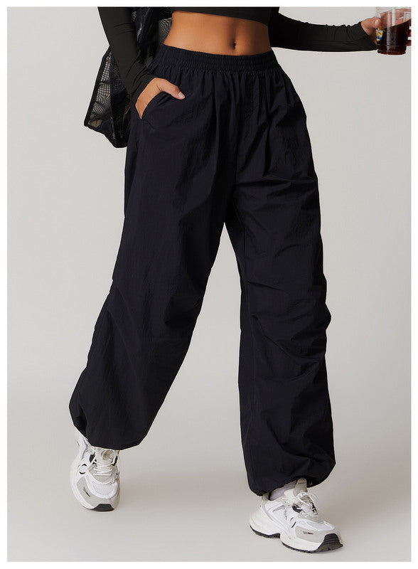 Yoga Sports Top and Cargo Pants Set