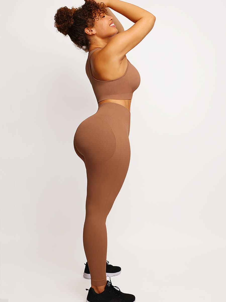 🌿Eco-friendly Sexy Seamless Sportswear Butt Lifting Tummy Control Leggings Set