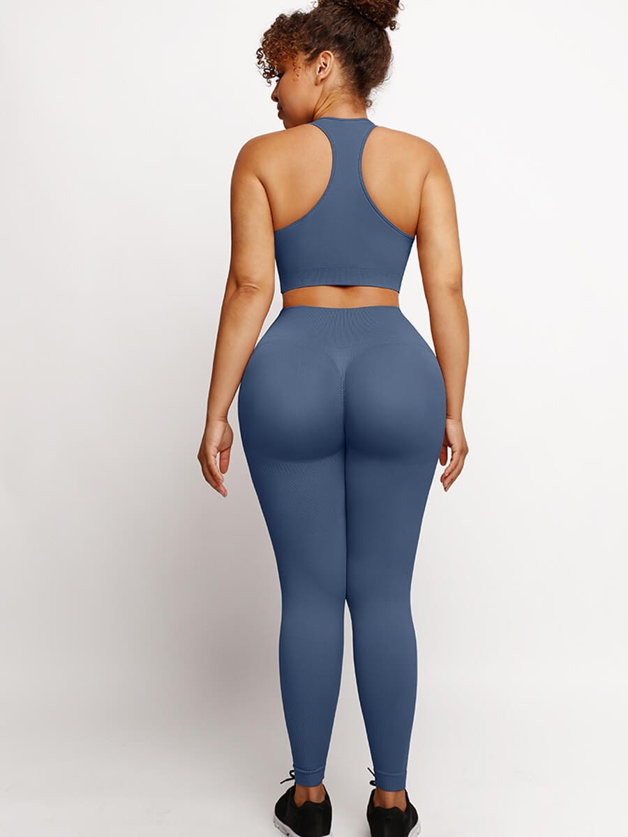 🌿Eco-friendly Sexy Seamless Sportswear Butt Lifting Tummy Control Leggings Set