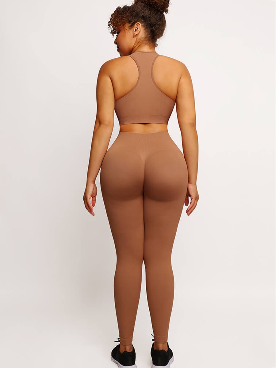 🌿Eco-friendly Sexy Seamless Sportswear Butt Lifting Tummy Control Leggings Set