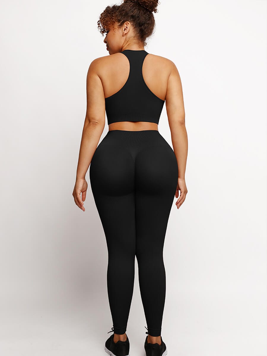 🌿Eco-friendly Sexy Seamless Sportswear Butt Lifting Tummy Control Leggings Set