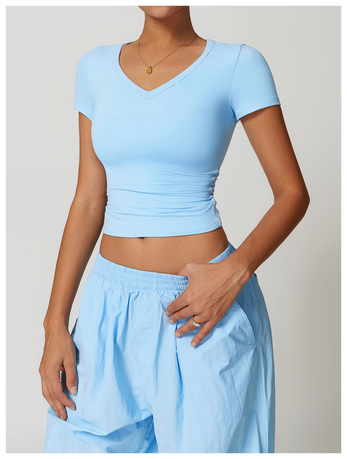 V-Neck Sports Crop Top