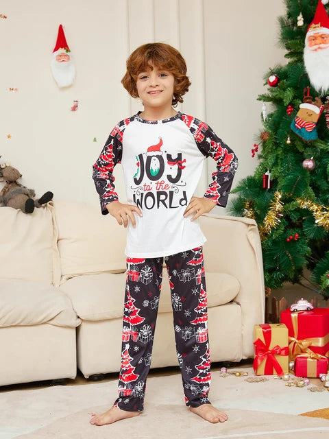 Matching Joy to the World Cozy and Festive Christmas Pajamas for the Whole Family