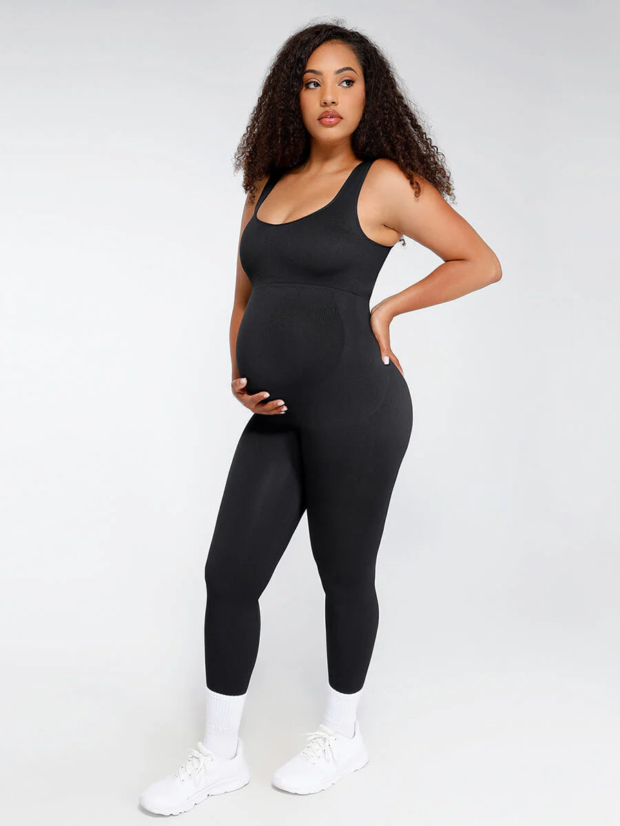 Modern Active Seamless Eco-friendly🌿 Back Lifting Abdominal Support Maternity Catsuit Jumpsuit