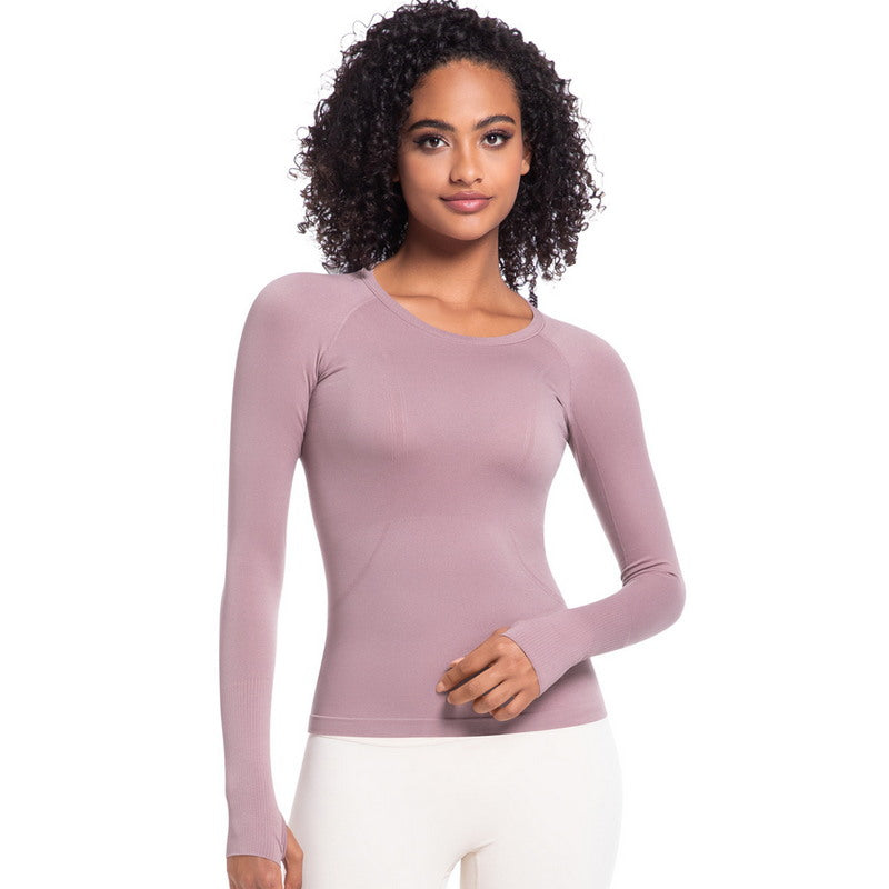 Seamless Long-Sleeve Sports Top