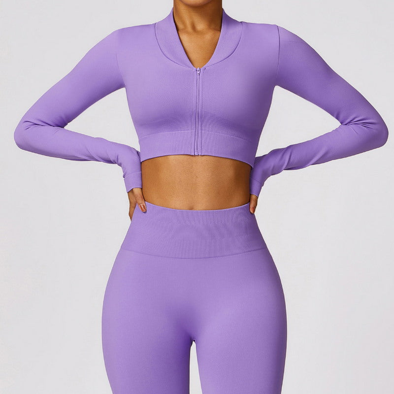 Modern Active Seamless Activewear 3-Piece Set Pants and Sports Top and Bra