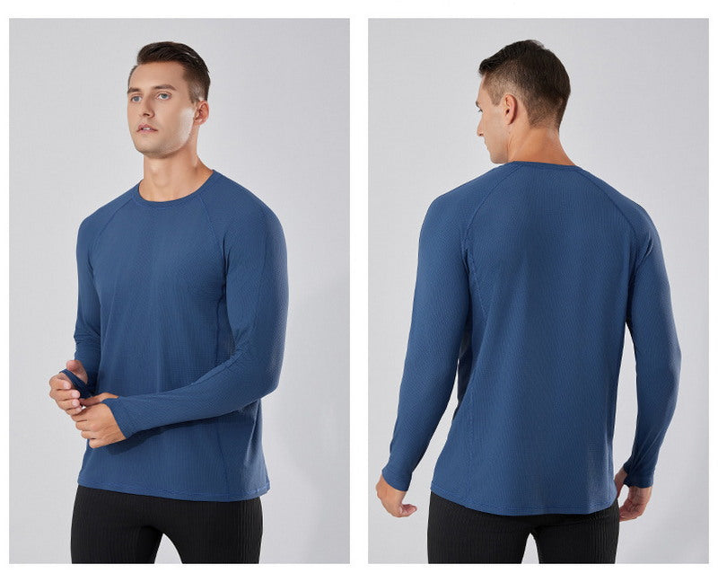 Men’s Plain Quick Dry Long Sleeve Running Shirt