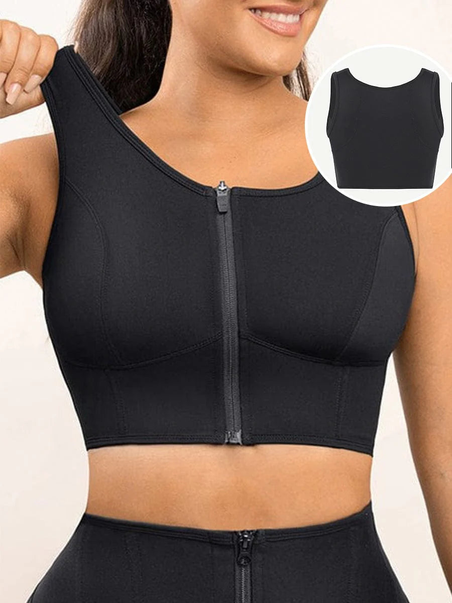 SculptFit Latex Compression Crop Top