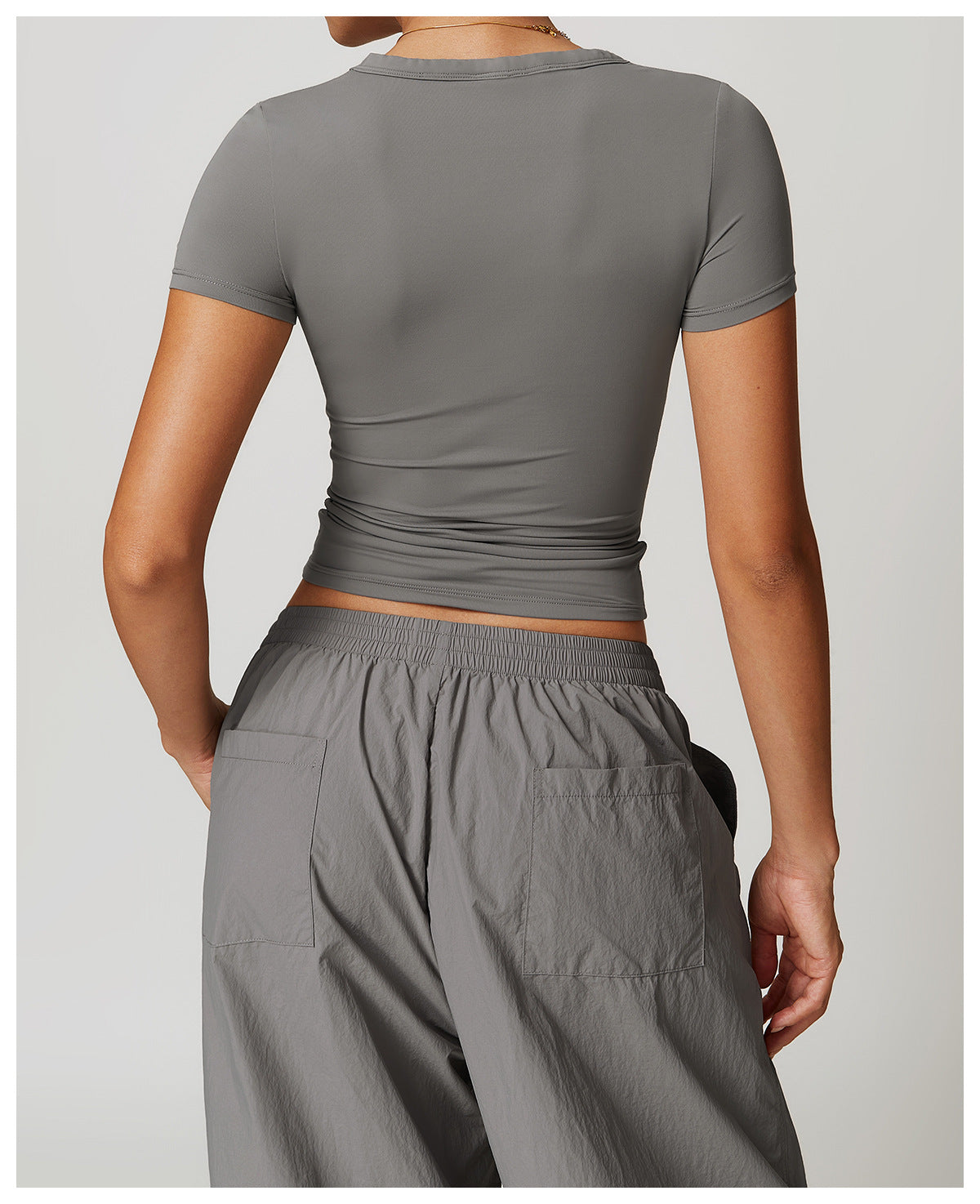 Yoga Sports Top and Cargo Pants Set