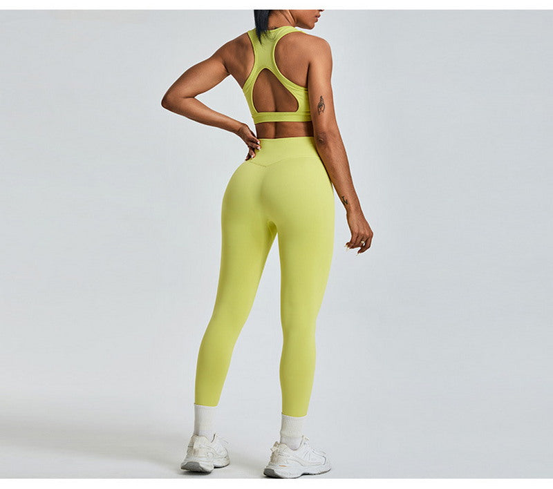 Yoga Sports Top and Leggings Set