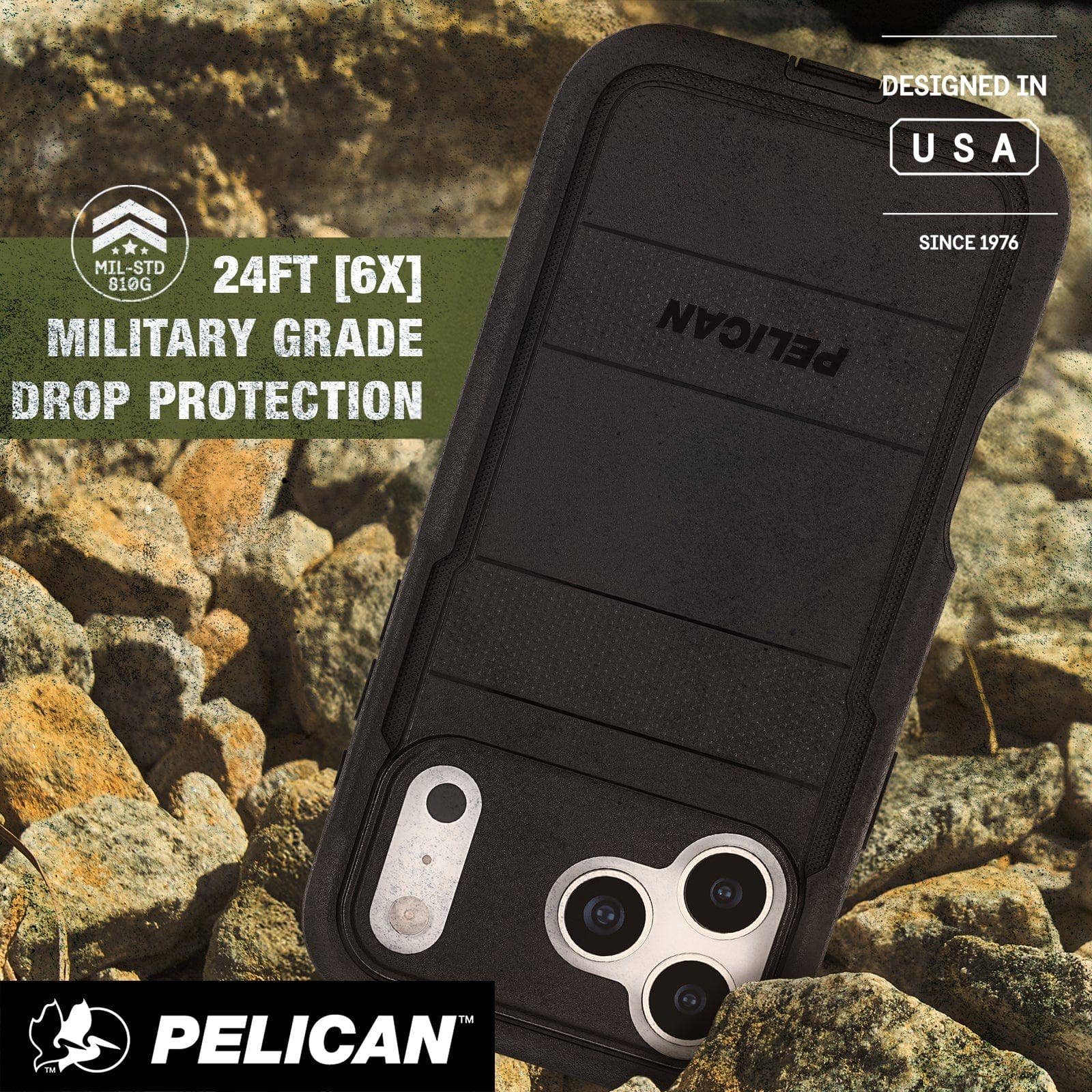 Pelican Voyager Black MagSafe - iPhone 17 Pro Max: Black