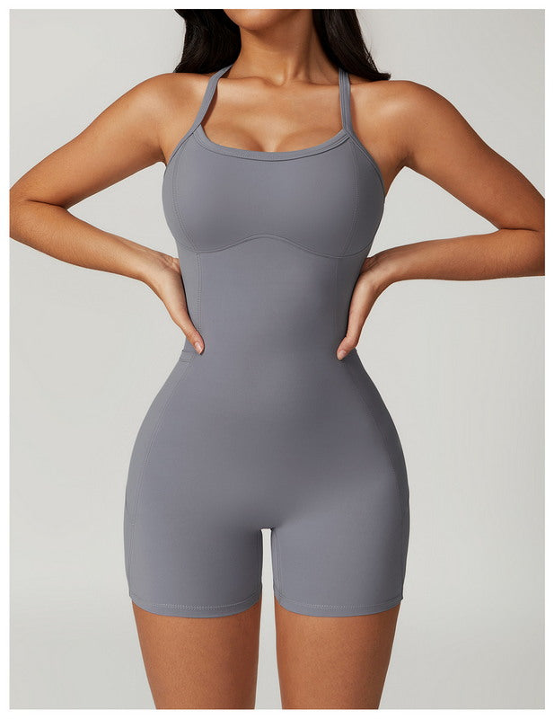 Modern Active Quick Dry Active Romper With Pockets