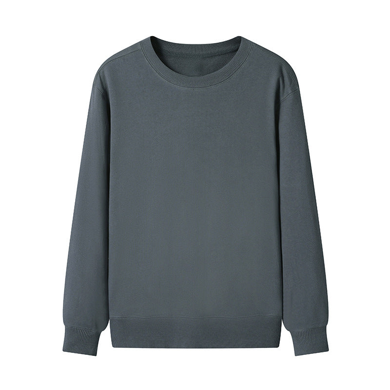 Solid Color 100% Cotton Crewneck Pullover