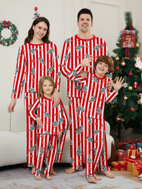 Matching Merry Christmas Tree Print Cozy and Festive Christmas Pajamas for the Whole Family